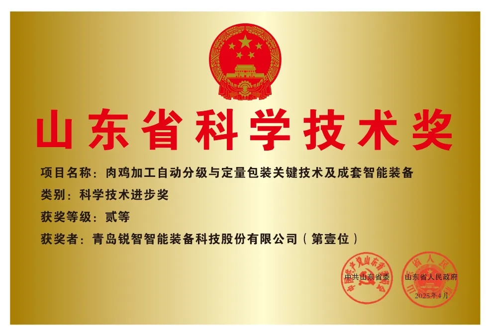 喜報！銳智智能榮獲2024年度山東省科學(xué)技術(shù)進步獎